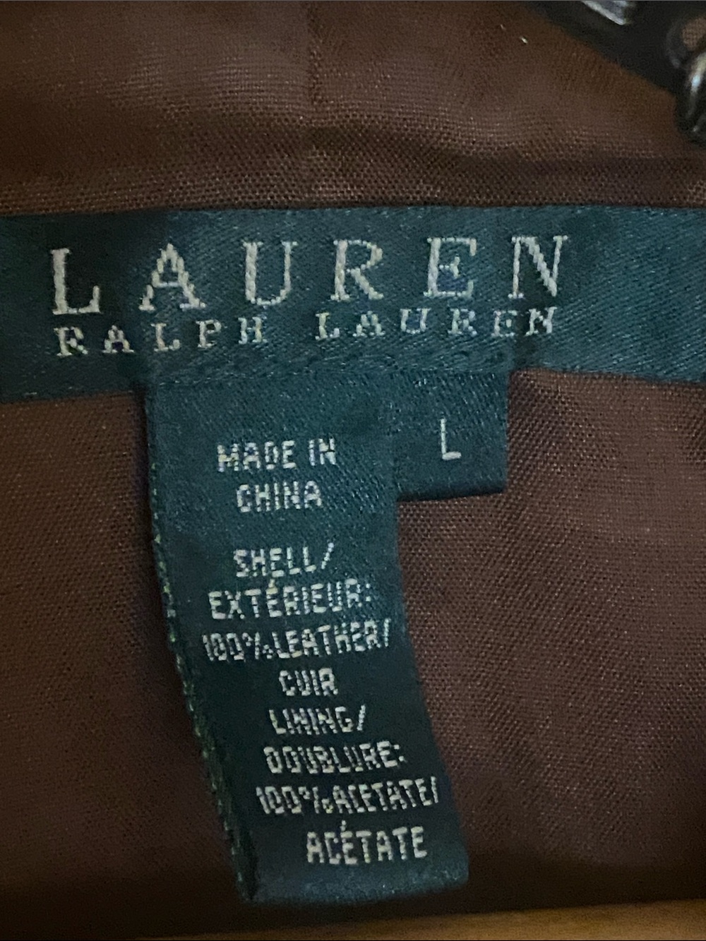 Lauren Ralph Lauren women’s Cognac Leather Button-Front Jacket large - Picture 2 of 6